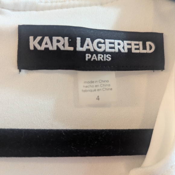 NWT Karl Lagerfeld Short-Sleeved Colorblock Sheath Dress - Picture 3 of 9